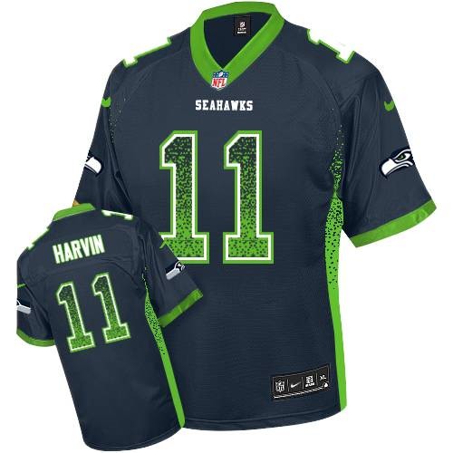 NFL Percy Harvin Seattle Seahawks Game Drift Fashion Nike Jersey Navy