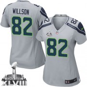 NFL Luke Willson Seattle Seahawks Women's Elite Alternate Super Bowl XLVIII Nike Jersey - Grey