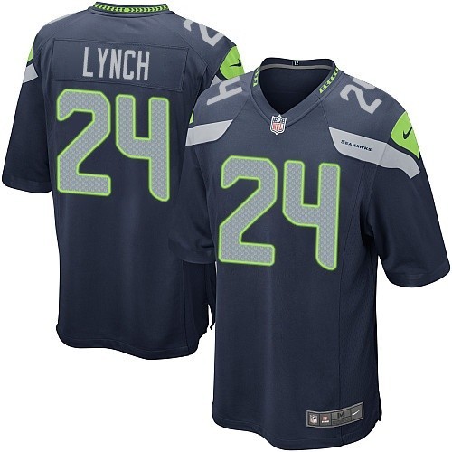 NFL Marshawn Lynch Seattle Seahawks Game Team Color Home Nike Jersey ...