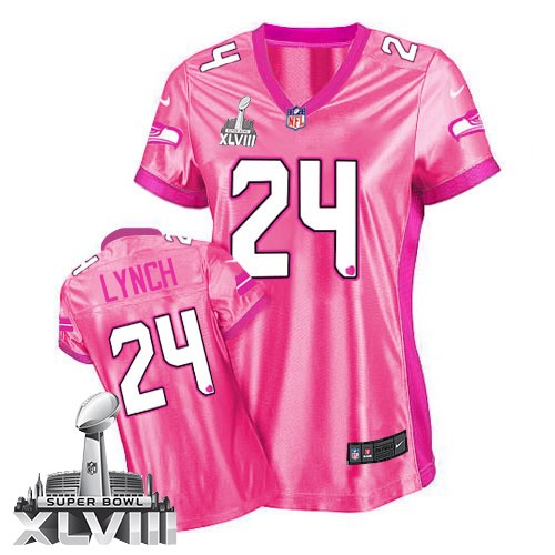 NFL Marshawn Lynch Seattle Seahawks Women's Game New Be Luv'd Super ...