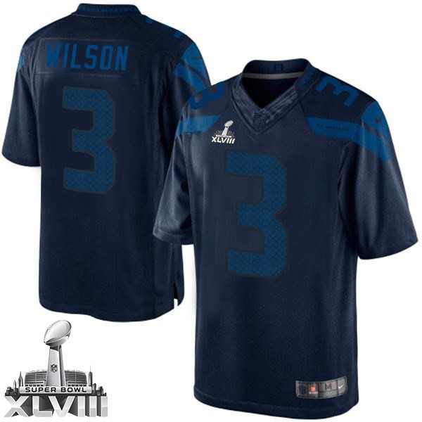 NFL Russell Wilson Seattle Seahawks Limited Drenched Super Bowl XLVIII ...