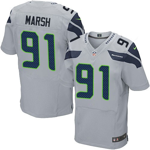 NFL Cassius Marsh Seattle Seahawks Elite Alternate Nike Jersey - Grey